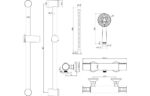 Tervia Cool-Touch Thermostatic Bar Mixer Shower