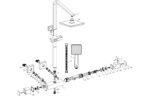 Argento Cool-Touch Thermostatic Mixer Shower w/Riser & Overhead Kit