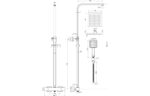 Argento Cool-Touch Thermostatic Mixer Shower w/Riser & Overhead Kit