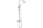Tervia Cool-Touch Thermostatic Mixer Shower w/Riser & Overhead Kit - Chrome
