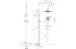 Tervia Cool-Touch Thermostatic Mixer Shower w/Riser & Overhead Kit