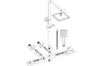Cortavi Square Thermostatic Bar Mixer w/Riser Kit