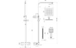 Cortavi Square Thermostatic Bar Mixer w/Riser Kit