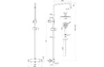 Venaro Thermostatic Bar Mixer w/Riser & Overhead Kit
