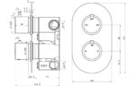 Arlix Thermostatic Two Outlet Twin Shower Valve