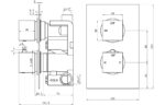 Cielix Thermostatic Single Outlet Twin Shower Valve