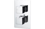 Cielix Thermostatic Two Outlet Twin Shower Valve - Chrome