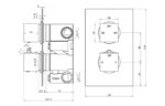 Cielix Thermostatic Two Outlet Twin Shower Valve