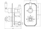 Bervisto Traditional Lever Thermostatic Single Outlet Shower Valve