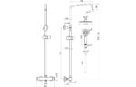 Round Thermostatic Bar Mixer w/Riser Kit - Matt Black