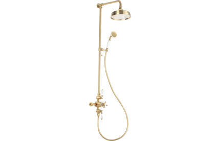 Bervisto Thermostatic Shower Kit - Brushed Brass