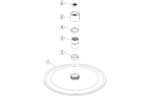 250mm Round Showerhead - Matt Black