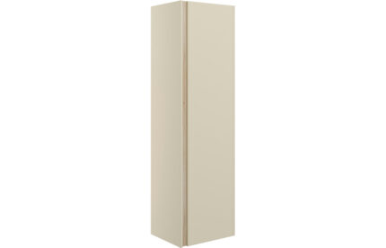 Covari 350mm Wall Hung 1 Door Tall Unit - Matt Cotton & Oak Effect