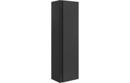 Covari 350mm Wall Hung 1 Door Tall Unit - Matt Black & Glass