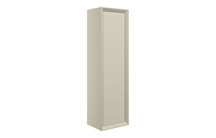 Pulvio 345mm Wall Hung 1 Door Tall Unit - Matt Cotton