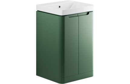 Larvix 500mm 2 Door FREE STANDING Cloakroom Basin Unit - Matt Sage Green