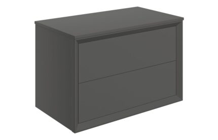 Pulvio 800mm Wall Hung 2 Drawer Basin Unit & Top - Matt Clay