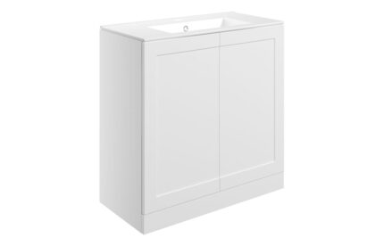 Mirexo 815mm FREESTANDING 2 Door Basin Unit & Basin - Matt White