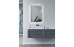 Quirino 600mm Rectangle Front-Lit LED Mirror - Matt Black