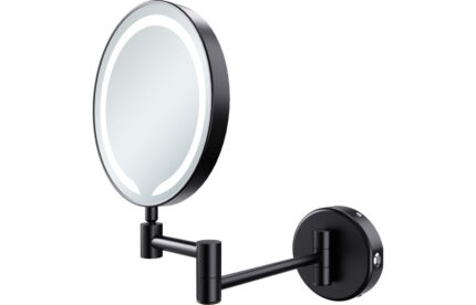 Orfino Round LED Cosmetic Mirror - Matt Black