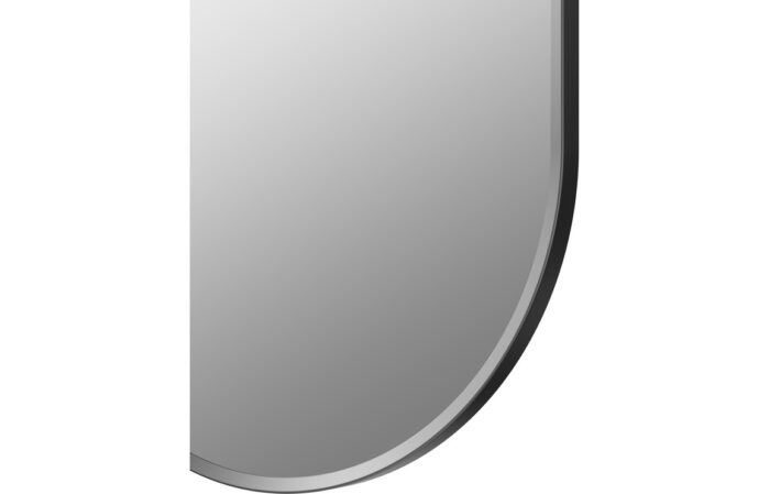 Pireno 800x400mm Oblong Mirror - Matt Black