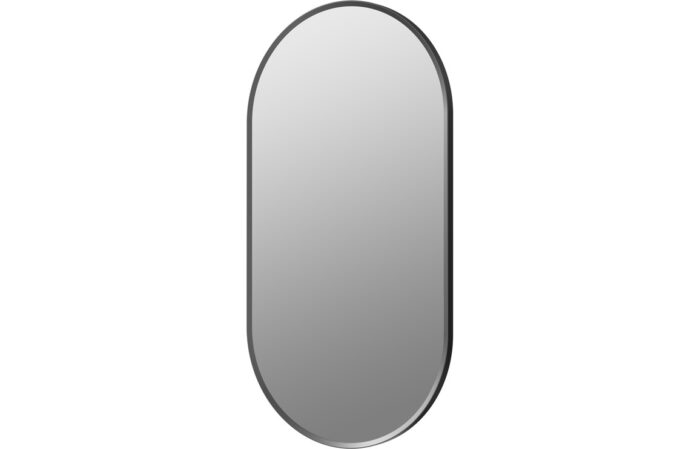 Pireno 800x400mm Oblong Mirror - Matt Black
