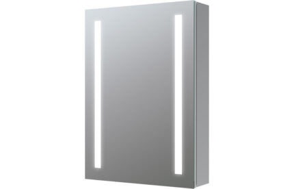 Urzano 500mm 1 Door Front-Lit LED Mirror Cabinet