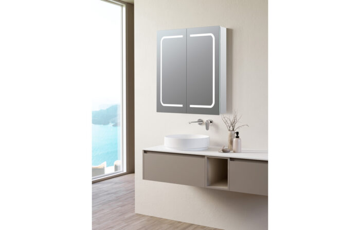 Trevilo 600mm 2 Door Front-Lit LED Mirror Cabinet