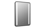 Lomara 500x700mm Rounded Front-Lit LED Mirror - Matt Black