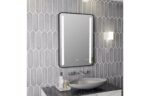 Lomara 500x700mm Rounded Front-Lit LED Mirror - Matt Black