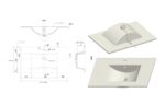 Stavero 815mm Wall Hung 2 Drawer Basin Unit & Basin - Matt Olive Green