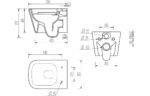 Fiore Rimless Wall Hung WC & Soft Close Seat