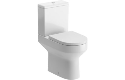 Azura Rimless Close Coupled Open Back Comfort Height WC & Soft Close Seat