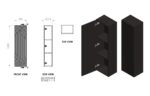 Ligaro 350mm Wall Hung 1 Door Tall Unit - Matt Graphite Grey