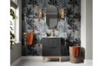 Ligaro 350mm Wall Hung 1 Door Tall Unit - Matt Graphite Grey
