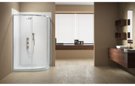 AquaNest Vivid Sublime 1000x800mm 1 Door Offset Quadrant - 8mm Glass