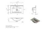 Mirexo 615mm Wall Hung 2 Drawer Basin Unit & Basin - Matt White