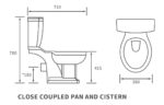 Gonda Close Coupled WC & Soft Close Seat