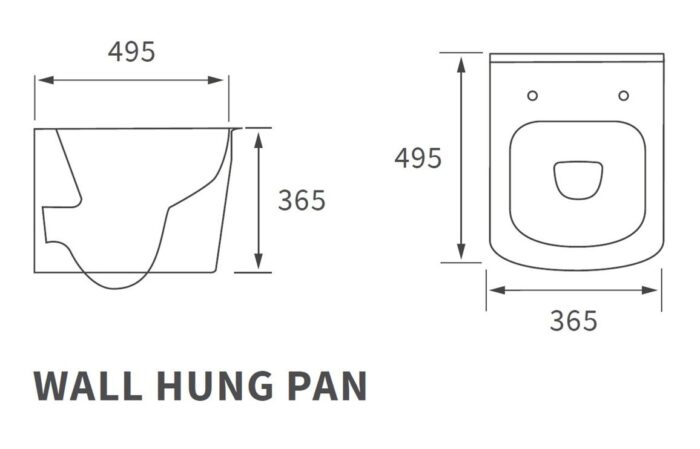 Fiore Rimless Wall Hung WC & Soft Close Seat