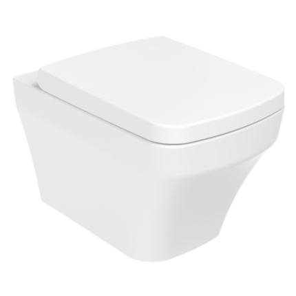 Creavit Solo (Unico) Rimless Wall Hung Combined Bidet - White Toilet